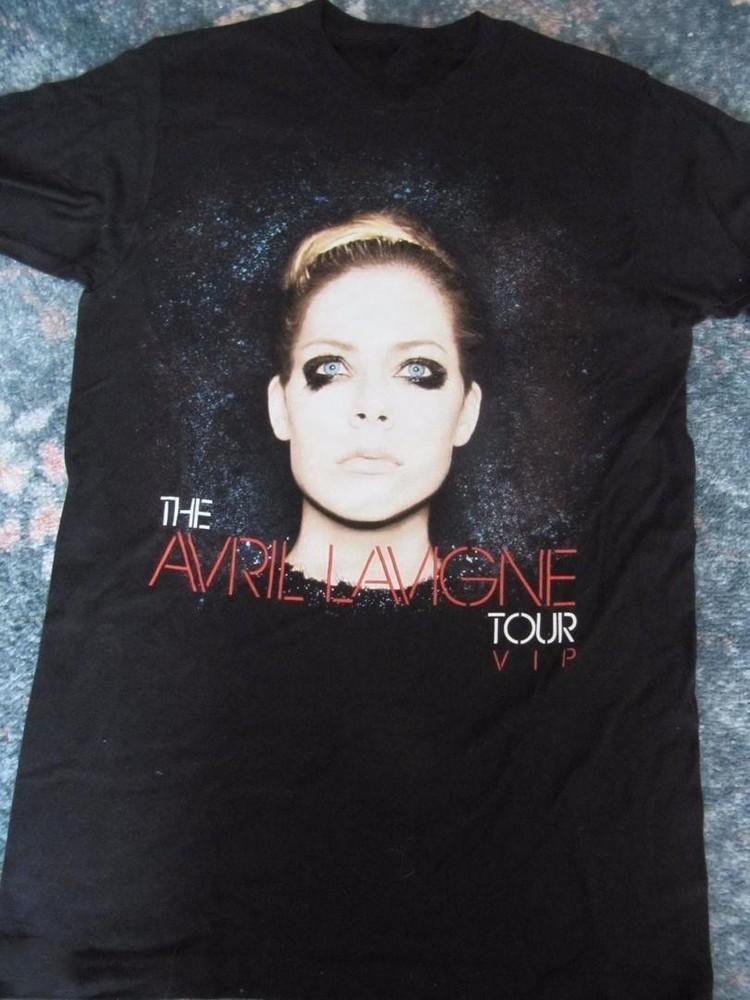 

Reprint Avril Lavigne VIP TOUR Cotton Black Men S234XL TShirt Unisex T-Shirt XXXL