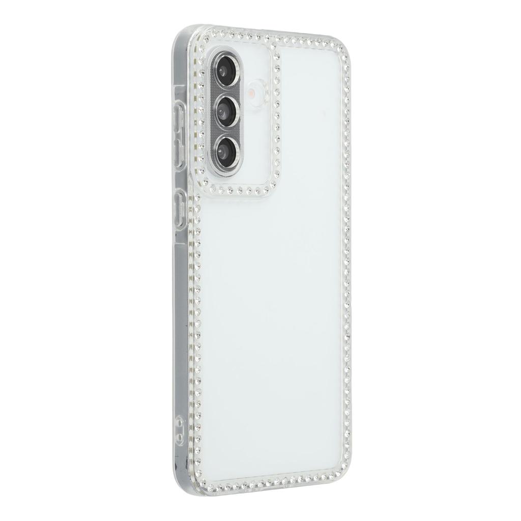 For Samsung Galaxy A36 5G TPU Case Rhinestone Decor Clear Phone Back Cover,Precise Cutout