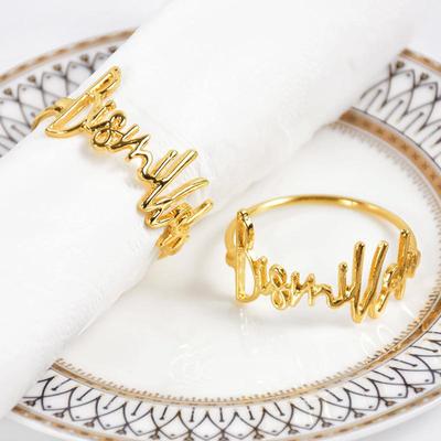 6Pcs Napkin Rings Eid Mubarak Muslim Islamic Ramadan Kareem Suhoor Iftar Dinner Table Decoration Housewarming Gift