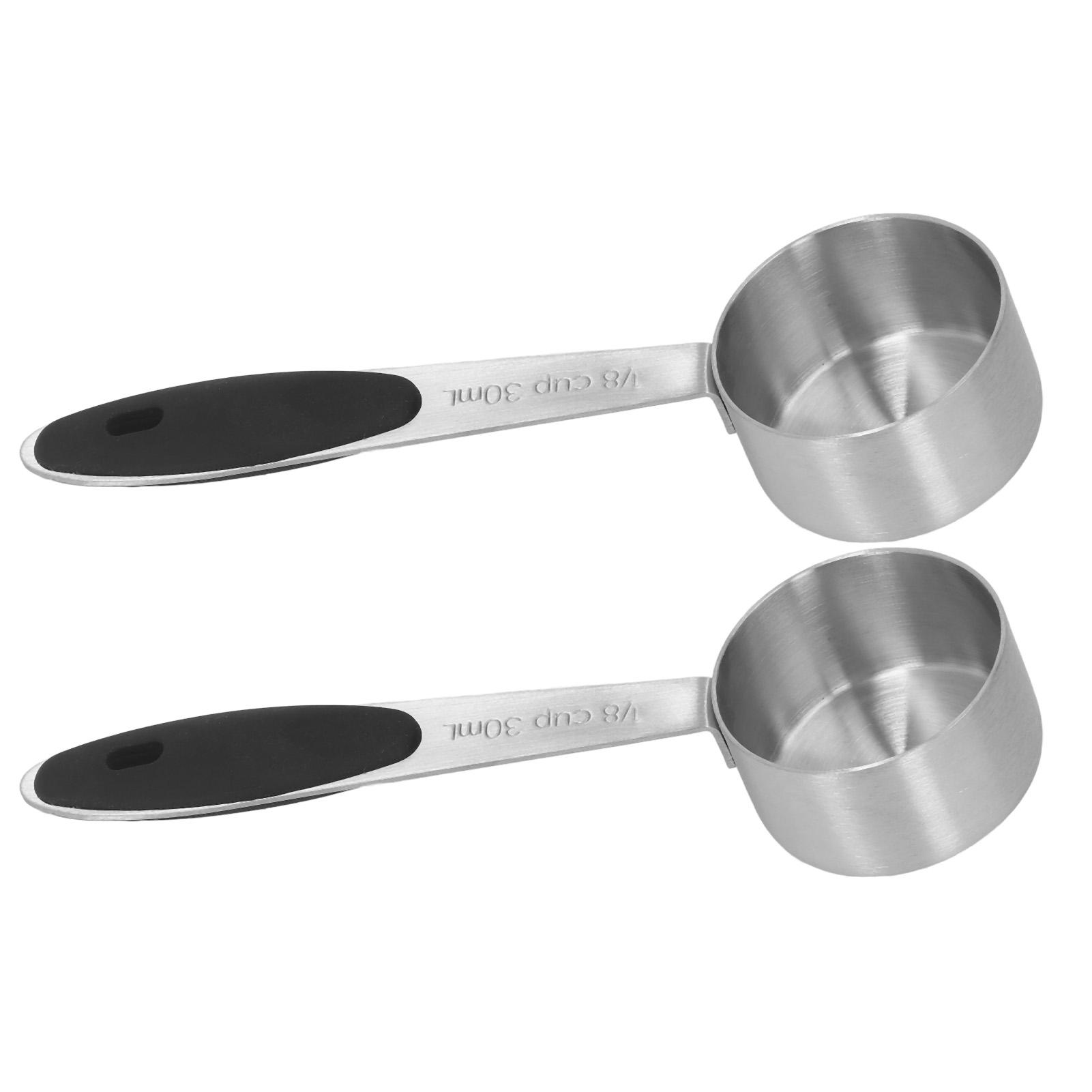 

2Pcs Stainless Steel Coffee Measuring Scoop 1 8 Cup 30ml Measuring Tablespoon Table Spoon for Coffee Bean Milk Powder L