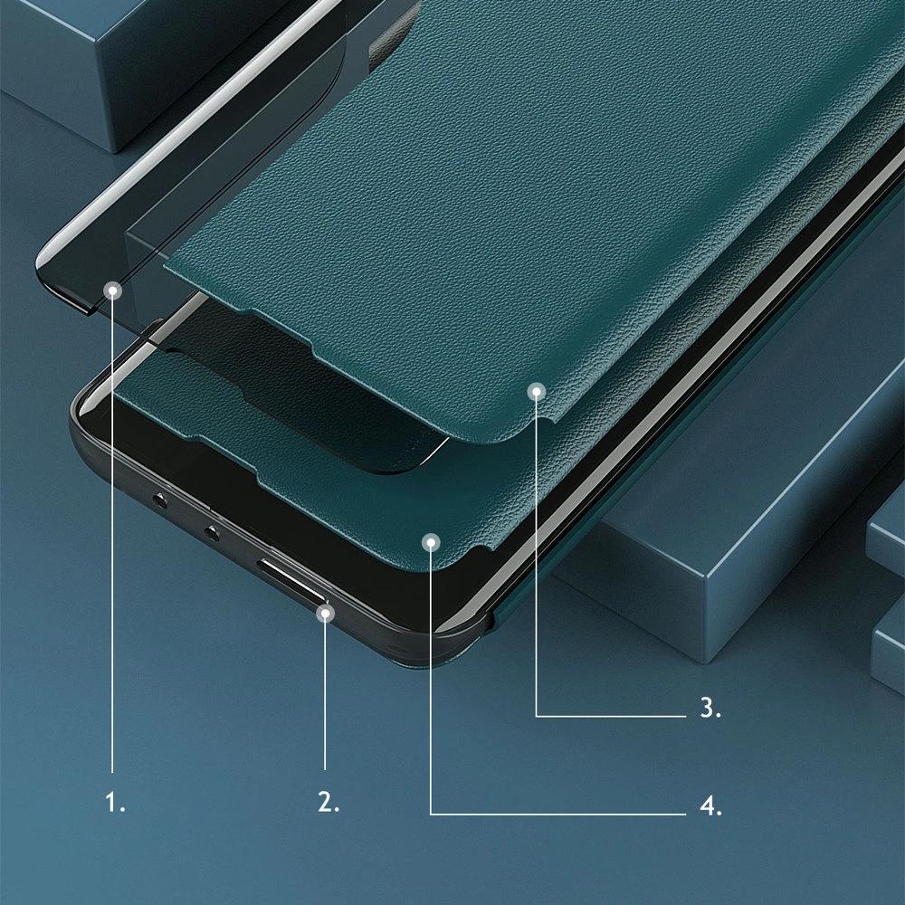 Eco Leather View Case Elegancki Futerał Etui Z Klapką I Funkcją Podstawki Samsung Galaxy A22 4G Czarny