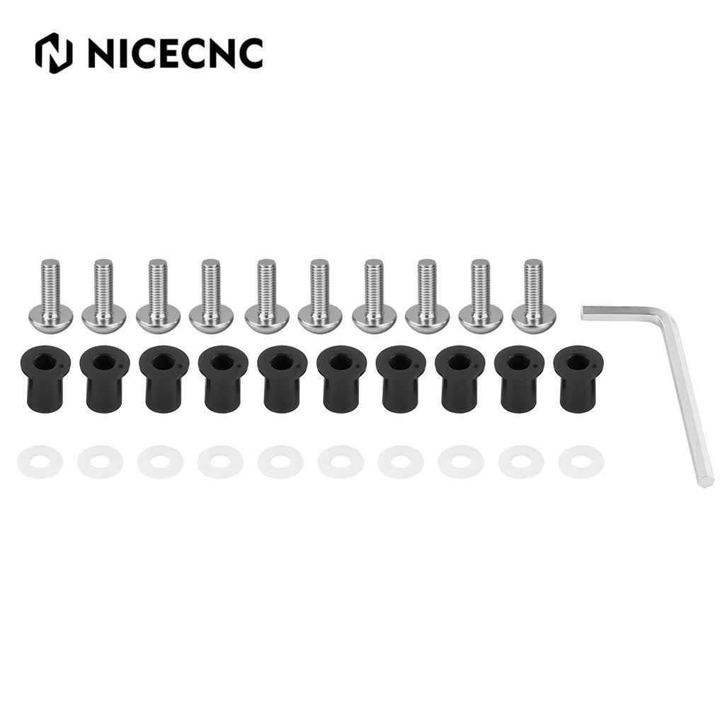 10PCS M5 Windshield Windscreen Fasteners Screws Bolts Nut Kit For Yamaha KTM Honda BMW Suzuki Kawasaki Ducati Aprilia Triumph