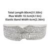 Bling Bling Funkelnder Strass-Taillengürtel Glitzer Luxusmarken-Design Breiter Gürtel Vielseitig Metallnieten Dekorative Taillengürtel