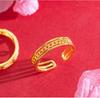 Fresh Sweet And Adjustable Open Ring In Eyecatching Interlocking Brass Gold Plating Women For