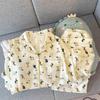High-Value Japanese Cute Moon Bunny Printed Pajamas Women'S Long-Sleeved Casual Loungewear