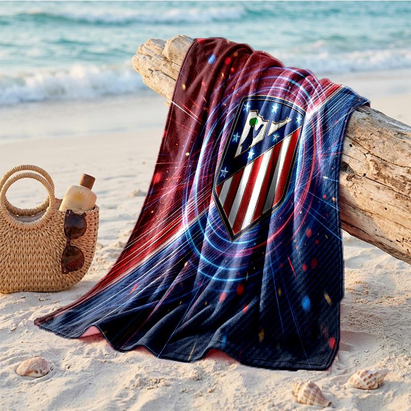 Asciugamano da Spiaggia in Microfibra con Stampa Atletico Madrid Asciugatura Rapida Assorbente Grande Asciugamano per Spiaggia Nuoto Viaggio