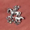 Vintage Angel Ride Horses Brooches For Women Unisex Metal Lucky Year Of The Horse Animal Office Casual Brooch Pins