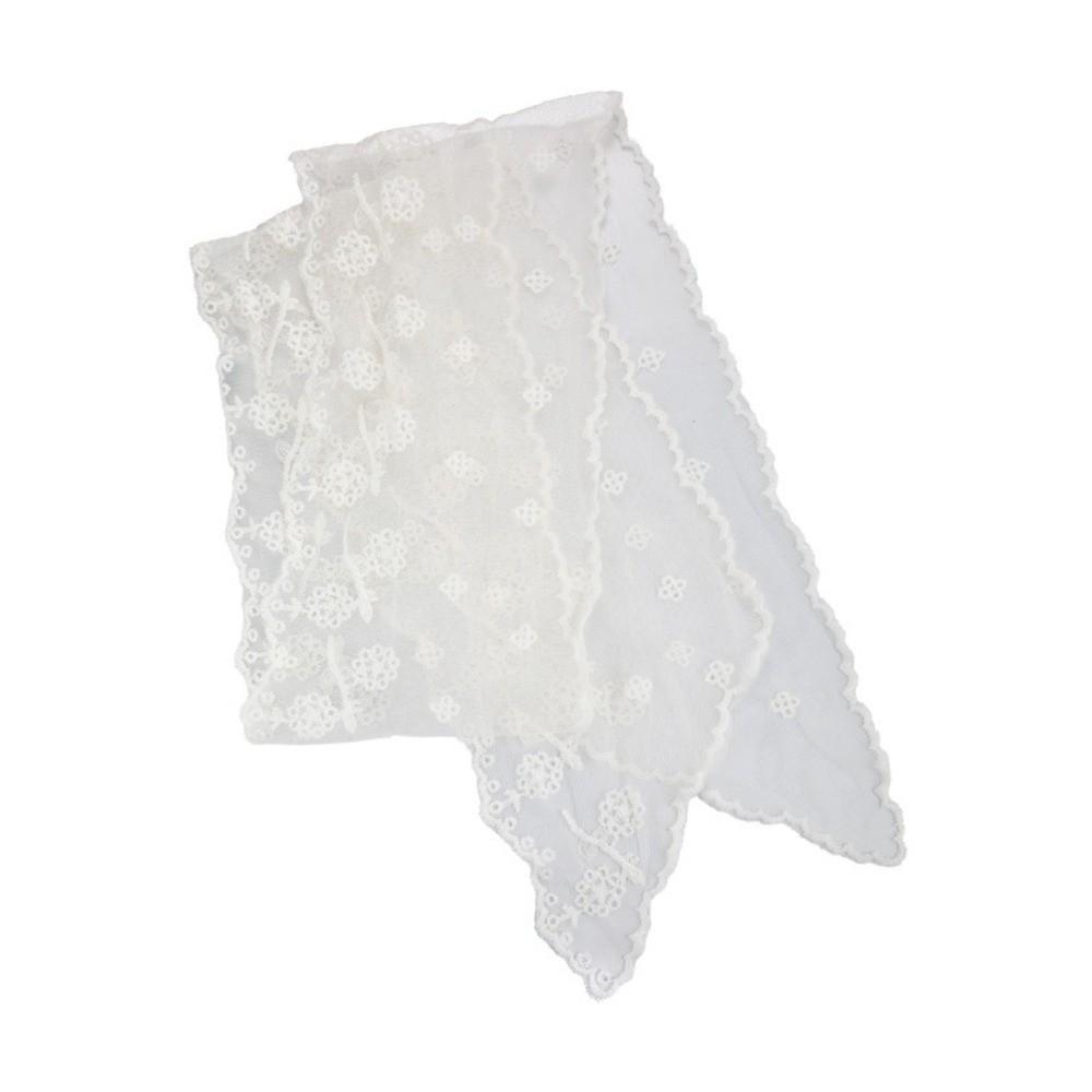 Versatile Style Long Scarf Lace Embroidery Scarf Thin Scarf Elegant Decorative Scarf Solid Color Women Scarf Women Fashion