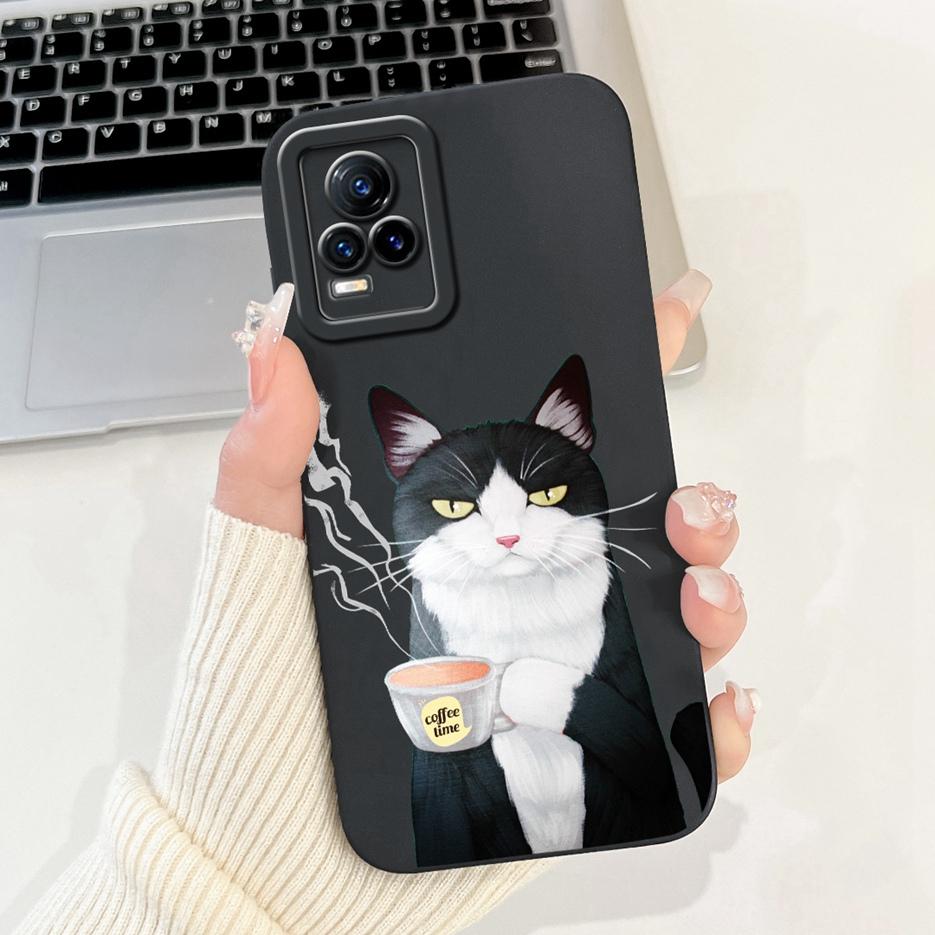For Vivo V21e 4G Case V2061 New Fashion Candy Painted Cover Shockproof Phone Case For Vivo V21 V 21 E VivoV21e Soft Fundas Coque