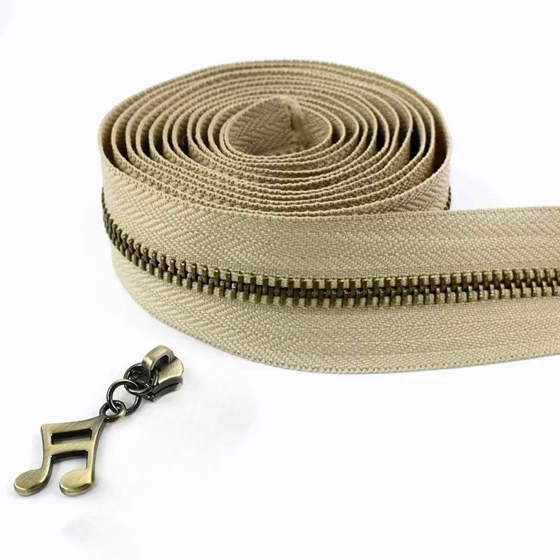 1/2/3/5M Meetee 5# Rollen-Metallreißverschlüsse mit Schiebern Tasche Schuhe Jacke Dekor Verschluss Reißverschluss nach Metern DIY Reparatur Nähzubehör