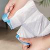 Thickened White Drawstring Trash Bags for Kitchen & Dorm - Large Size, Easy Carry & Sorting