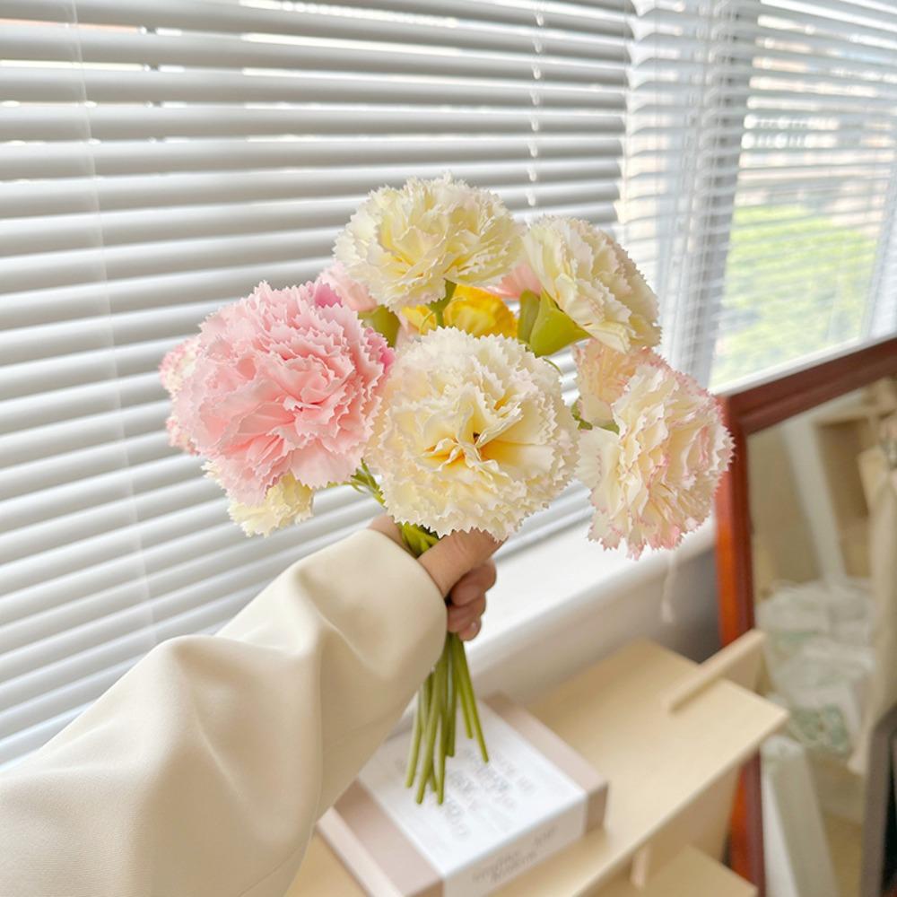 

DIY ремесло искусственные гвоздики ветка сплошной цвет искусственные растения украшение для дома и сада