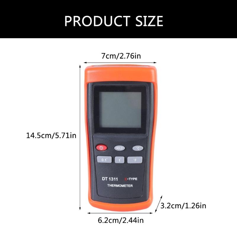 Hochpräzise Thermoelement-Thermometer vom Typ K, batteriebetriebene Kontakttemperatursensoren für industrielle Labore
