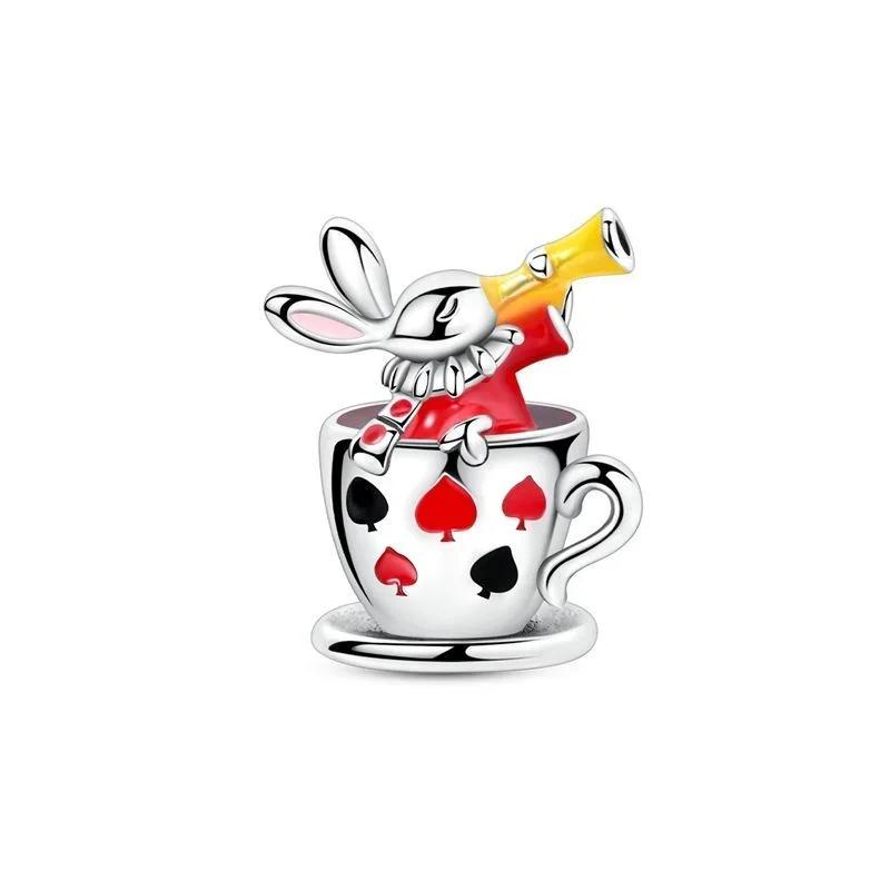 Classic Coffee Cup Charm Bead Components Tea Cup Bead Components Compatible With Authentic Original Bracelet High Quality Fine Jewelry Necklace