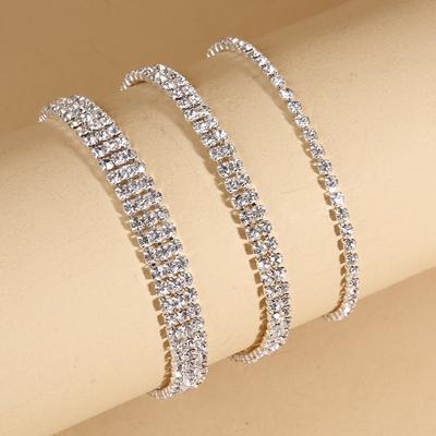New Fashion Full Diamond Bracelet Female, Full Diamond Open Buckle Bracelet Bracelet Jewelry