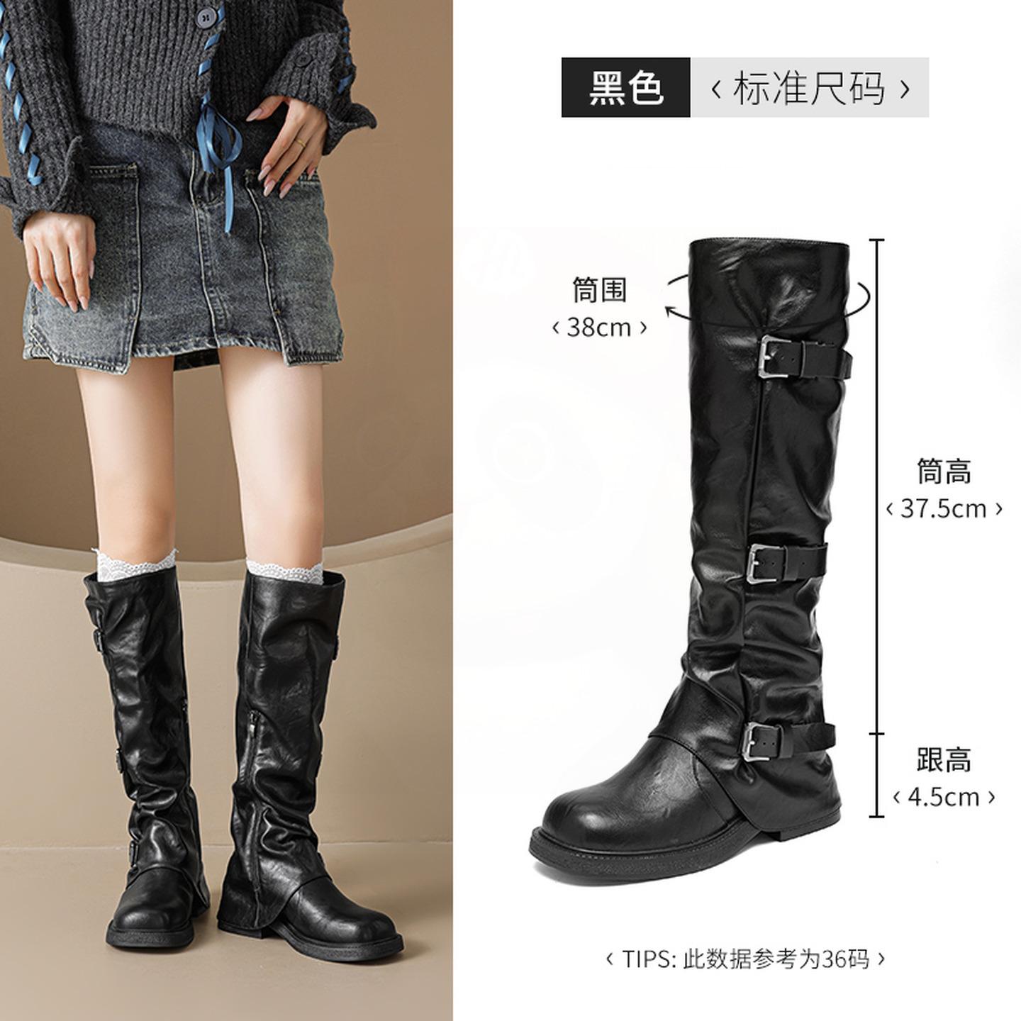 

Augustine brown boots women s 2025 new autumn prairie western boots retro stacked Martin knight boots 40
