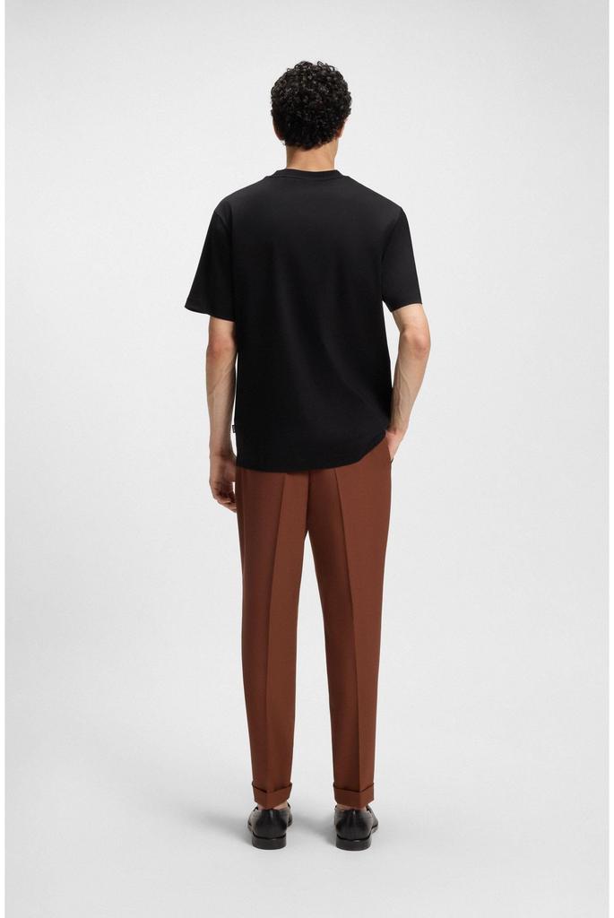 T-shirt BOSS Coupe Regular Coton avec Double B Noir Monogramme, Homme, XL,