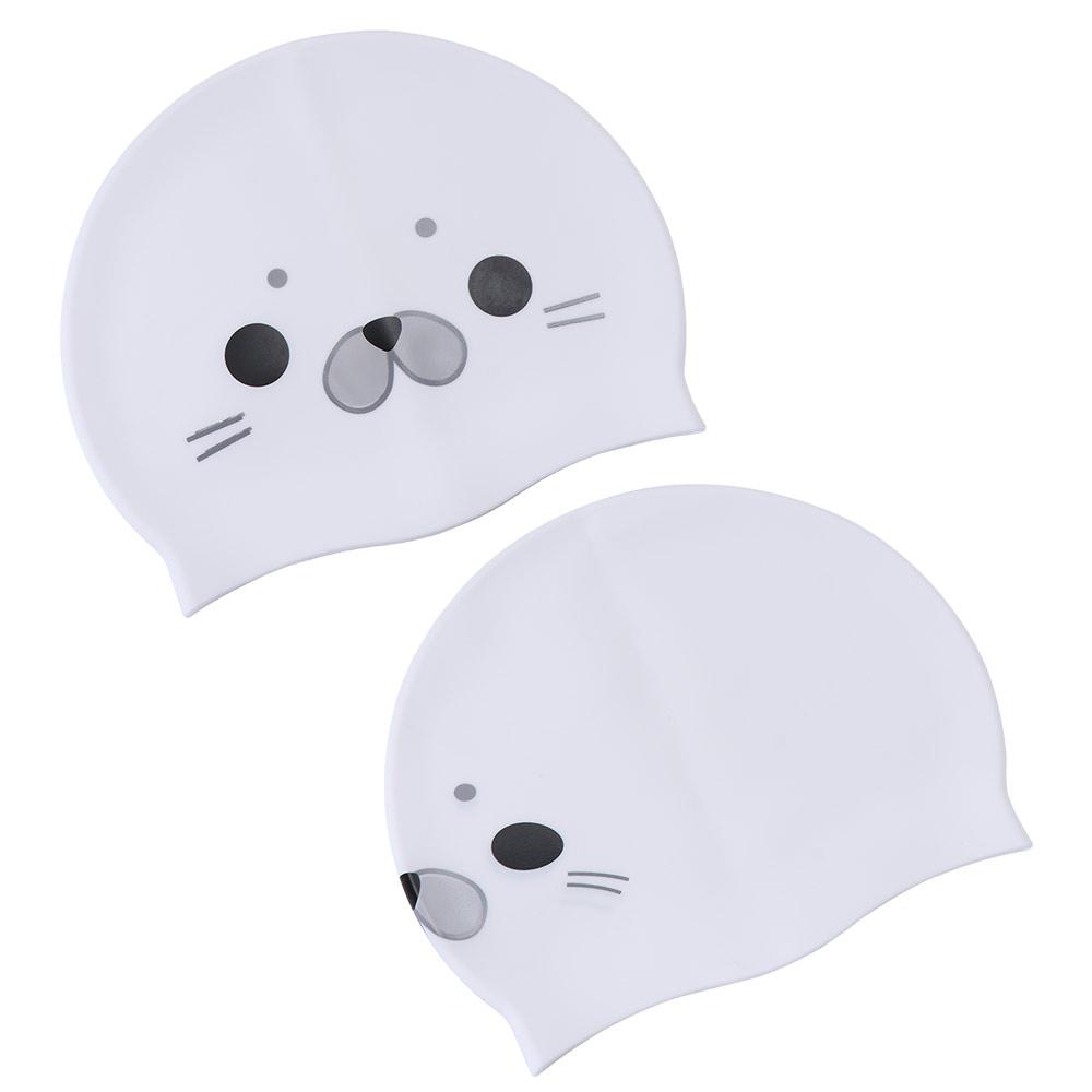 Waterproof Silicone Swimming Hat Ear Protection Cartoon Swim Cap Seal Swim Cap For Adults