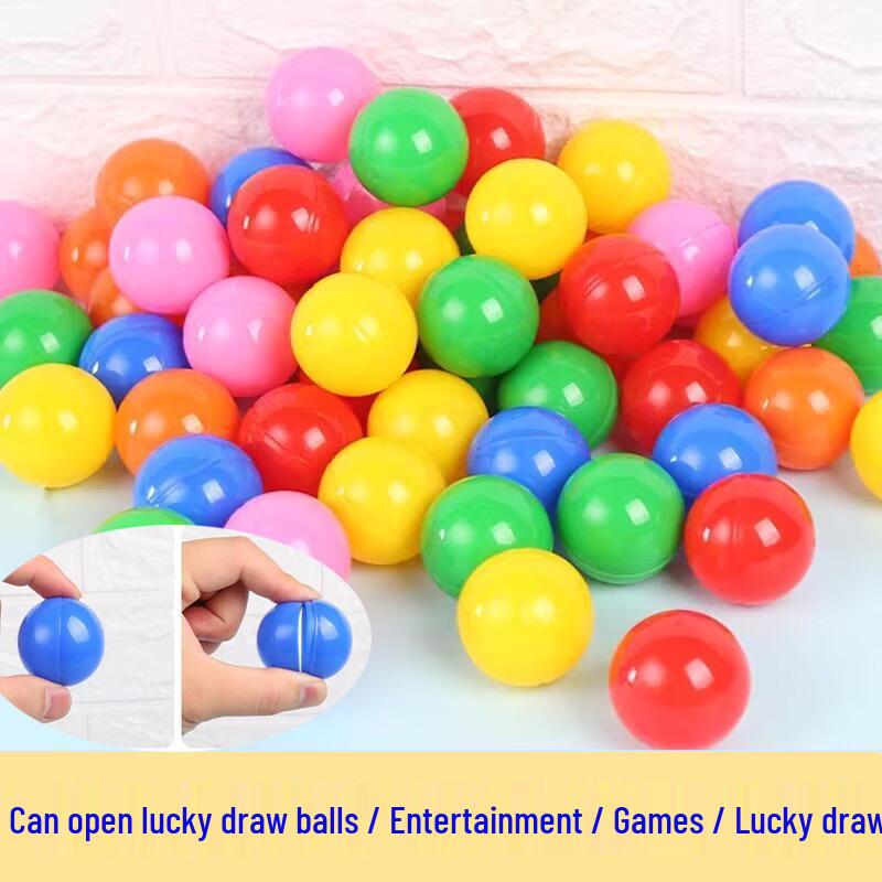 Разноцветные пластиковые шары для лотереи, игр и мероприятий - Многоразовые, Открывающиеся, Гремящие Light Blue