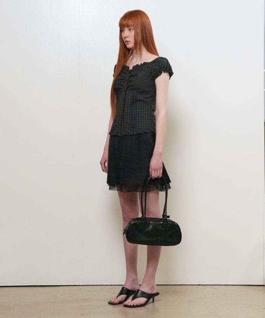 General Idea Satin Layered Skirt [Black] / Gf2Lsk504