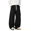 Herren Frühlings Herbst Locker Geschnittene Cargohosen mit Mehreren Taschen Gerades Bein Streetwear