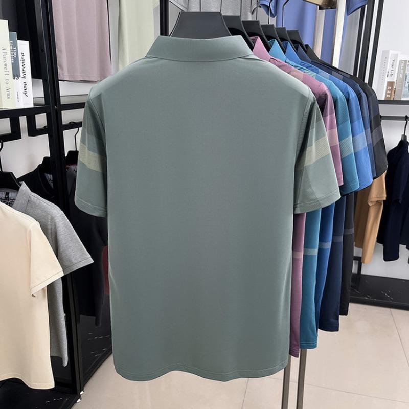 Herren Kurzarm Business Casual Sommer Kühlendes Gefühl Polohemd Oberteil