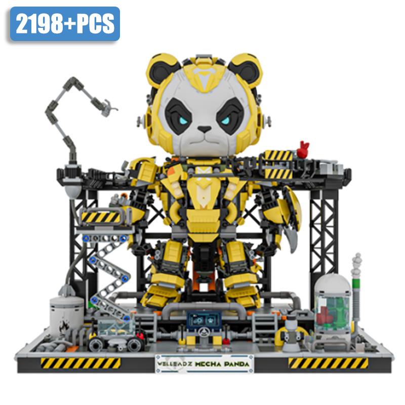 

City Technical MOC 2198pcs Mech Panda Model Building Blocks DIY Mecha Robot Bricks Mechanical Panda Toys For Children Gifts