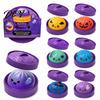 Stretchable Squeeze Toy Halloween Dumpling Stress Relief Toy, Cartoon Steamed Bun TPR with Steamer, Sensory Ball Fidget Party Favors Tactile
