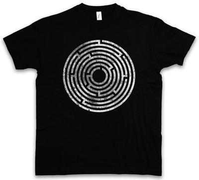 Circle Maze Spiral Labyrinth Mystic Hypnosis Esoteric Hypno Spiral Circle Unisex T-Shirt