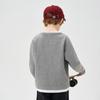 ASK JUNIOR Boys' Textured Fake Two-Piece Long-Sleeve T-Shirt