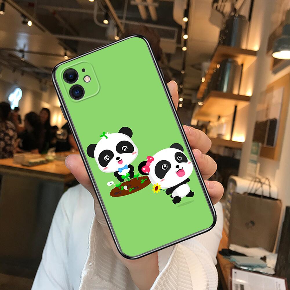 Super Cute Panda Phone Cases For Iphone 13 Pro Max Case 12 11 Pro Max 8 PLUS 7PLUS 6S XR X XS 6 Mini Se Mobile Cell