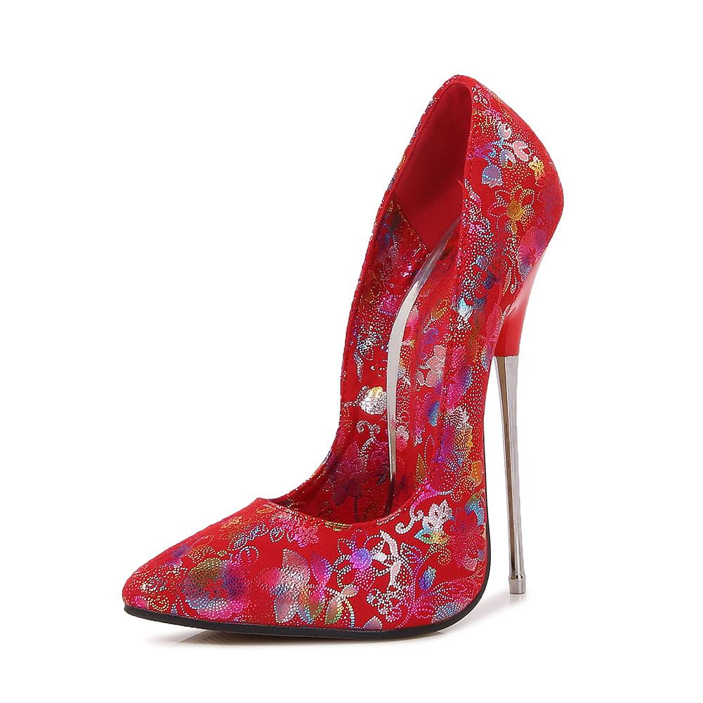 Pointed stiletto metal heel pole dance plus size high heels dancer shoes