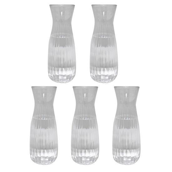 3/5/10Pcs Plastic Vase Transparent Color Single Stem Vase Lightweight Smooth Reusable Vase Dining Table Decoration