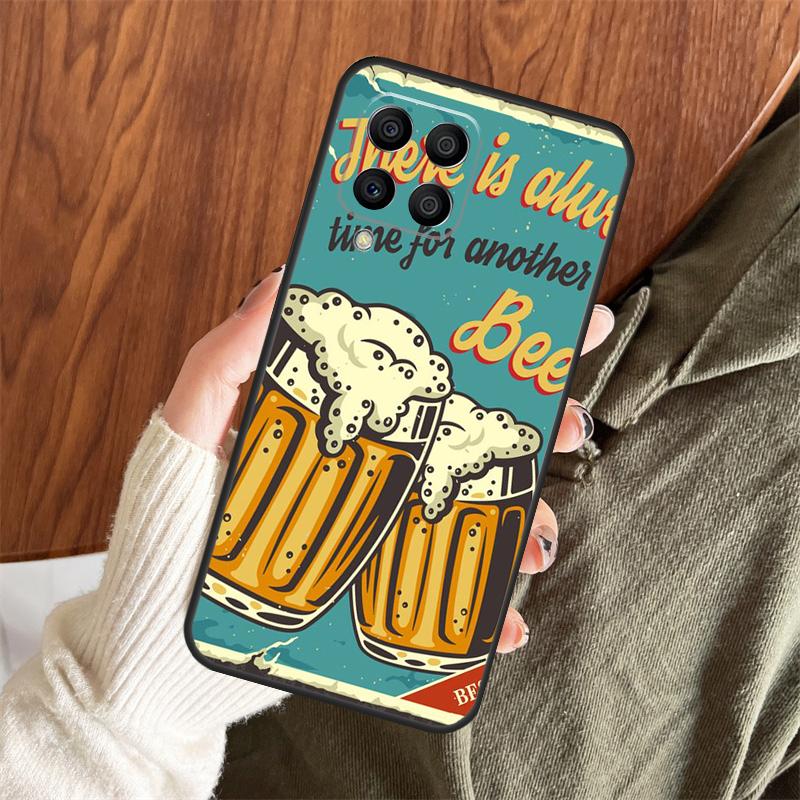 Time Drink Cold Beer Case For Samsung Galaxy M11 M21 M31 M35 M12 M13 M14 M15 M16 M36 M56 M53 M32 M52 M55 M34 M54