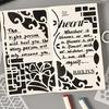 6 Pezzi Template Dettagliati Svuotati Riutilizzabili per Principianti e Professionisti in Journaling o Corsi d'Arte