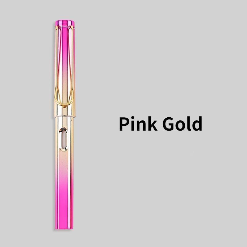 Walfront Piston Fill Fountain Pen Set - 4 Transparent Color Pens With Gold Fine Nibs