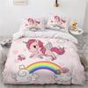 1 Cartoon unicorn Duvet Cover Pillowcase Bedding Set  Adult Boys Girls Bedroom Decoration Children Gift Single Double Large Size