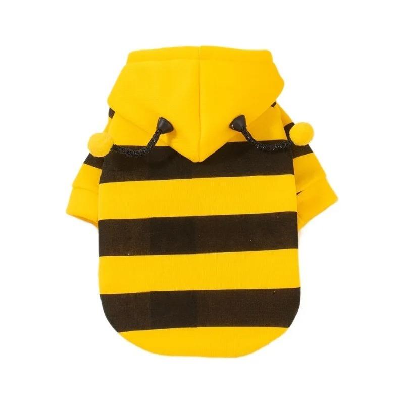 Bee Pet Puppy Coat Apparel Outfit Dog Hoodies Winter Warm Cat Cosplay Costume Holiday Outfit for Small Medium Dogs & Cats