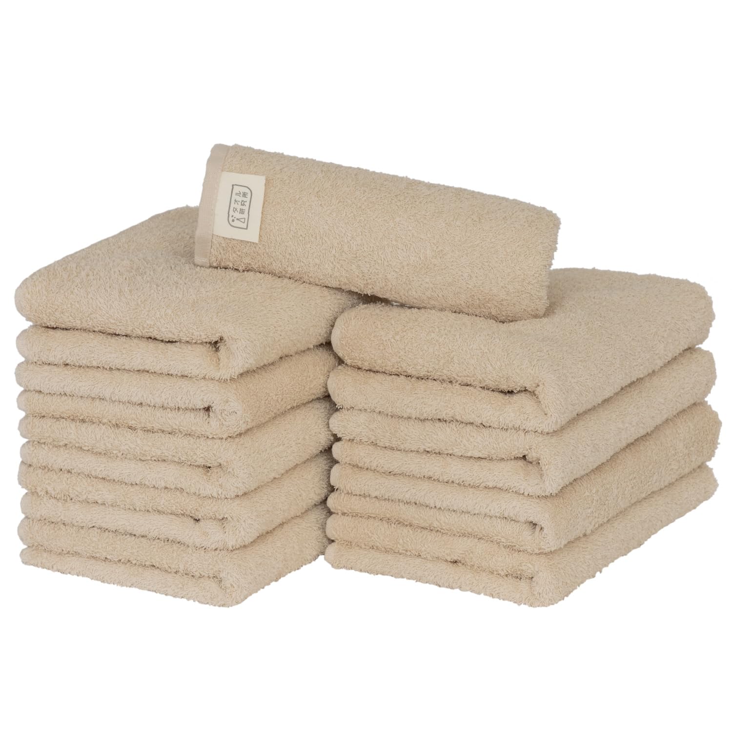 

Towel Laboratory Reason for Face Easy to JapanTechnology [The Lightness] #006 Towels, Beige/Flaxen, 10-Piece Set, Quick-Drying, Thin, Wring,