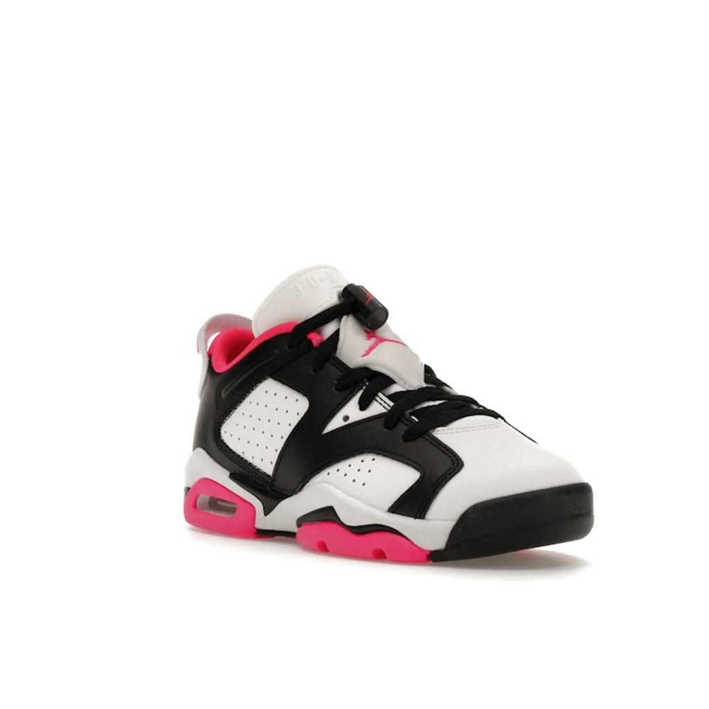 Air Jordan 6 Retro Low GS Fierce Pink Kids Sneakers White Black 768878-061