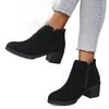 Autumn New Fashionable Versatile Thick Heel High-heeled Women's Boots Comfortable Round Toe Side Zipper Women's Boots