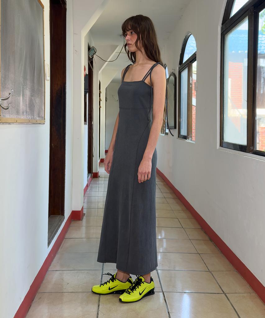 Daiaegeuneol Two Way Long Dress (Charcoal)