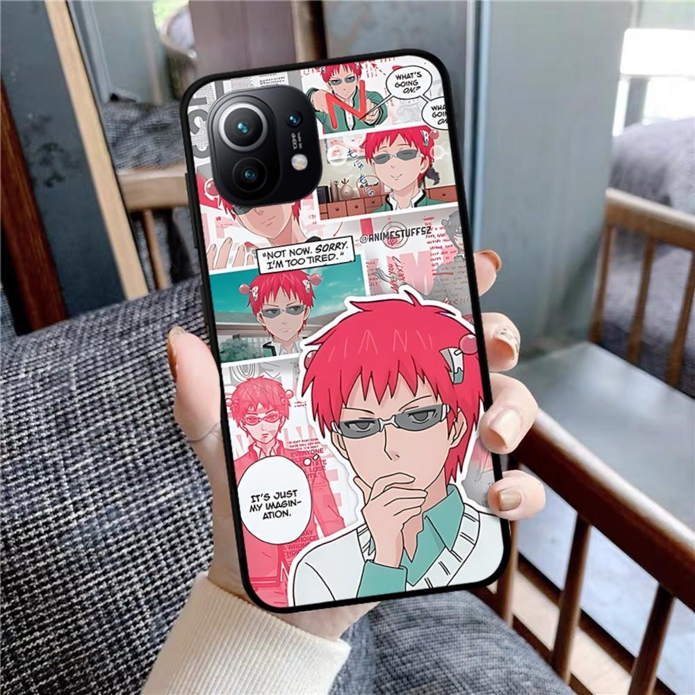 Saiki Kusuo No Psi Nan Phone Case For Xiaomi Mi 5X 8 9 10 11 12 Lite Pro 10T PocoX3pro PocoM3 Note 10 Pro Lite