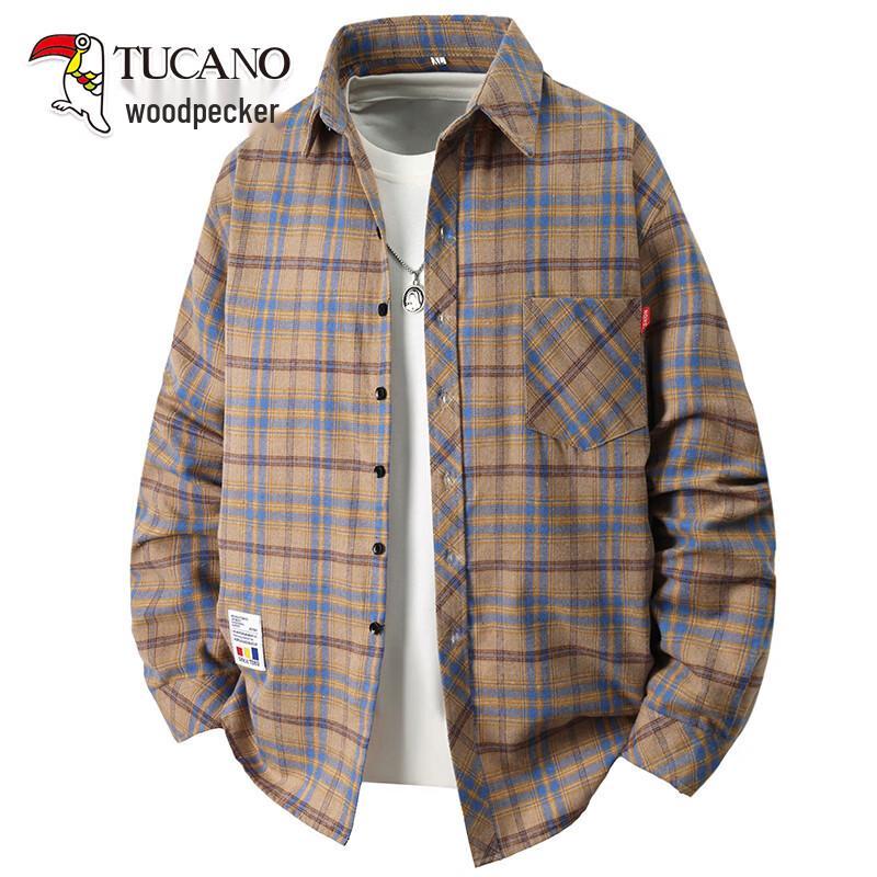 TUCANO Men s Plaid Long Sleeve Casual Shirt L