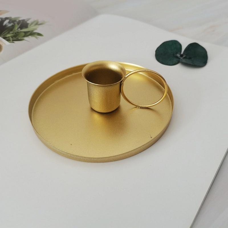 Metallkerzenhalter mit Griff Eisenleuchter Spitzkerzenständer für romantische Abendessen und festliche Feiergeschenke