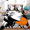 Anime N-Naruto Duvet Cover Set Home Style Bedding Soft Laundry Cotton Bed 3 Piece Set Student Dormitory Gift