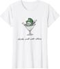 Leprechaun Martini Cocktail St Patrick's Day Vintage Ladies' Crewneck T-Shirt