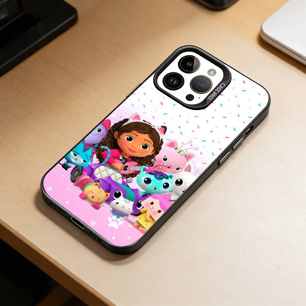 G-Gabby Cats Phone Case For iPhone 17,16,15,14,13,12,11 Plus,Pro Max,XS,Colorful Silver Phone Case Funda Cover
