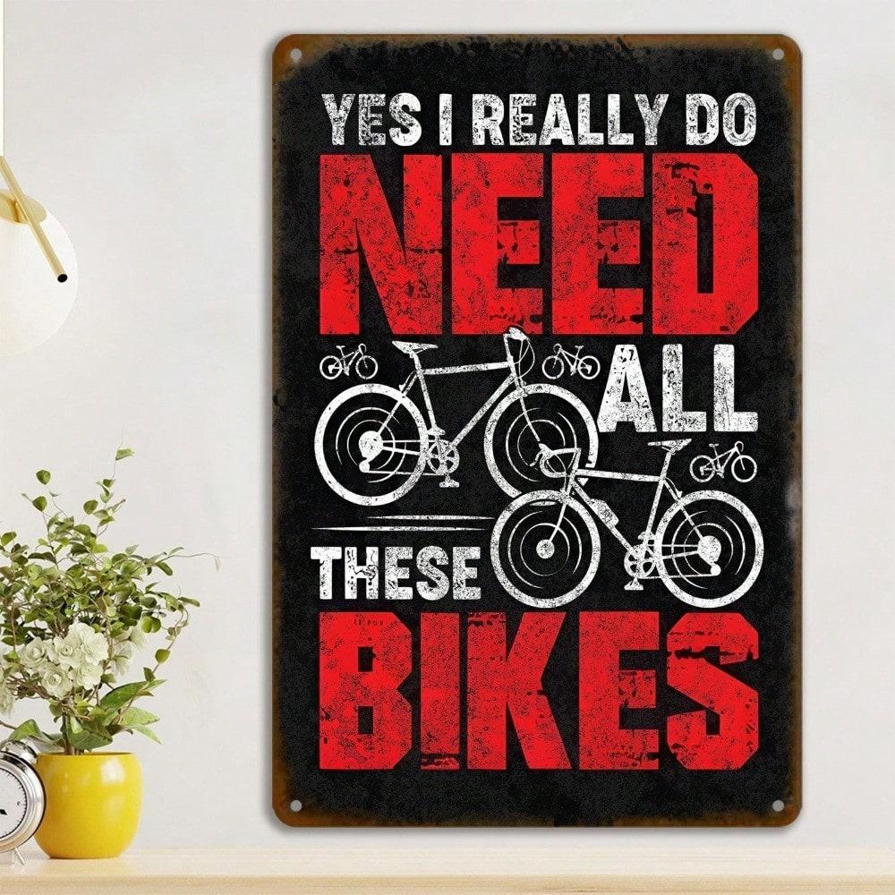 Retro Metal Wall Poster Bicycle Bar Sign Gift 8x12 Inch