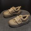 Platform bread shoes 2025 new velvet warm imitation lamb wool matte leather casual fashion Velcro women's shoes